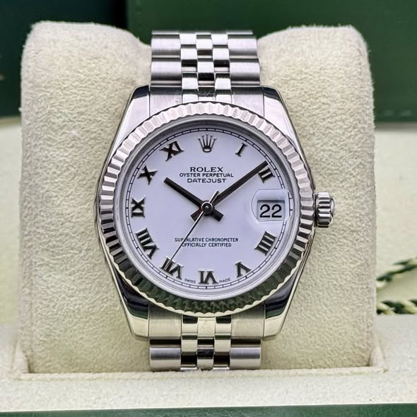 20260114-003 - Pre Owned Rolex Datejust 31 White Roman Jubilee