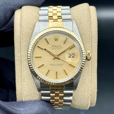 Pre Owned Rolex Datejust 36 Champagne Dial