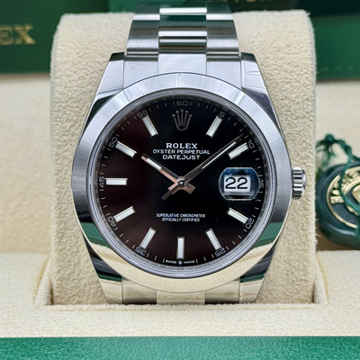Brand New Rolex Datejust 41 Black Index
